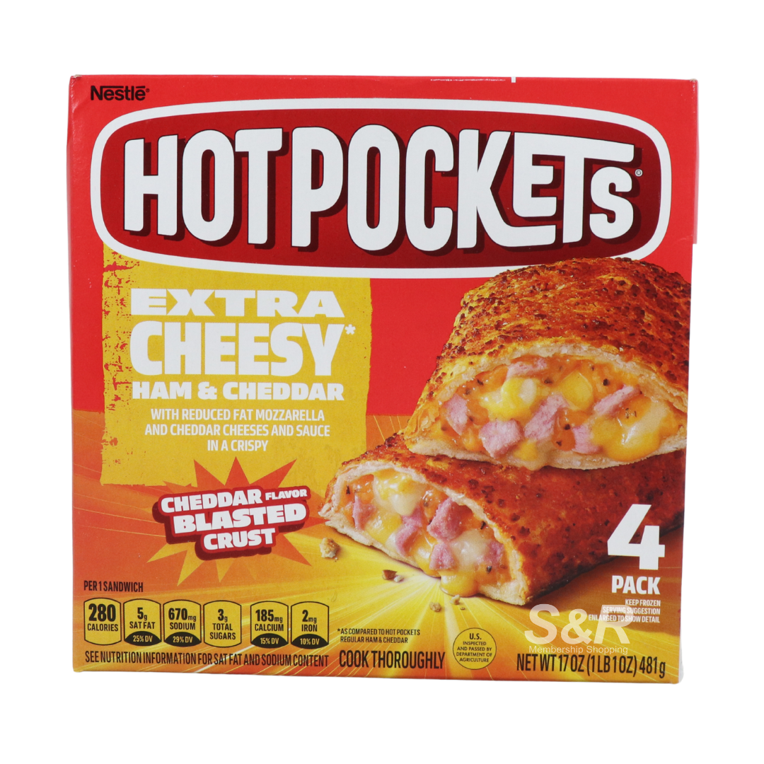 Hot Pockets Extra Cheesy Ham & Cheddar 510g
